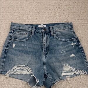 Pistola Women's Ripped Jean Shorts - Light Blue